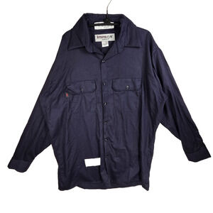 Armorex FR UniFirst Long Sleeve Tan Shirt Mens XXL Blue Workwear Fire Resistant